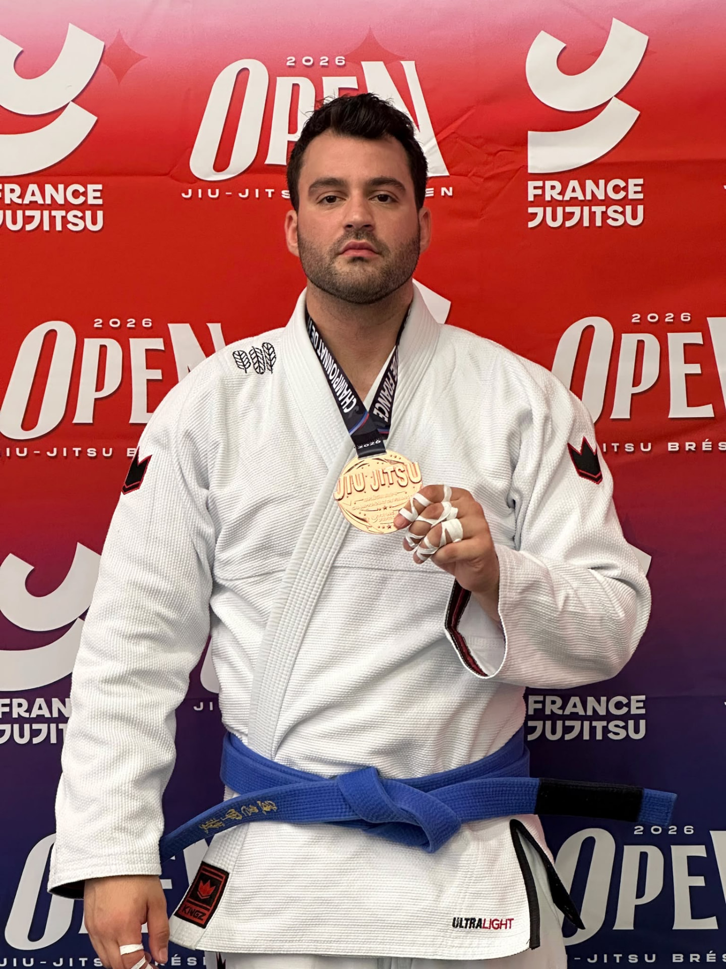 Hugo Costa com medalha no France Jiu-Jitsu Open 2026